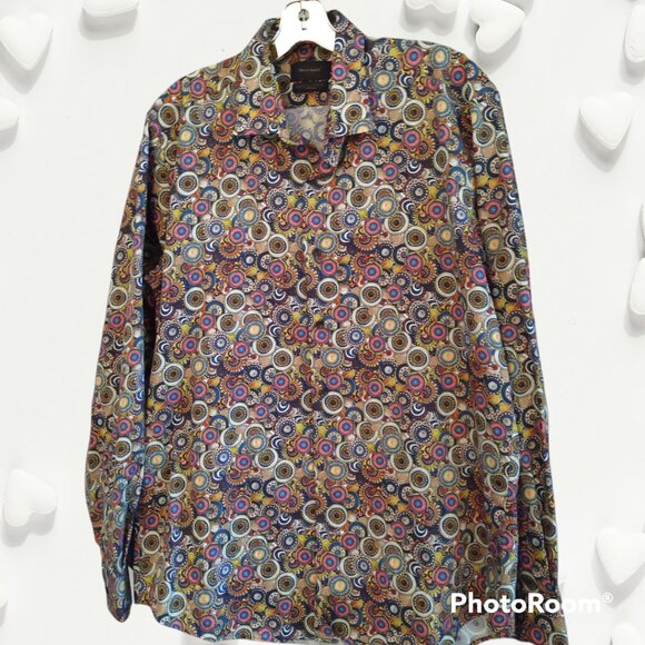 XL👔Giverno Men's Shirt Geometric Print Daily Multicolor - Picture 3 of 6